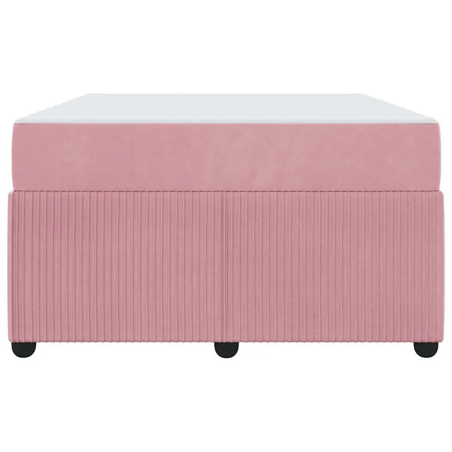 Cadre de lit avec matelas Rose 120 x 200 cm tissu - 5