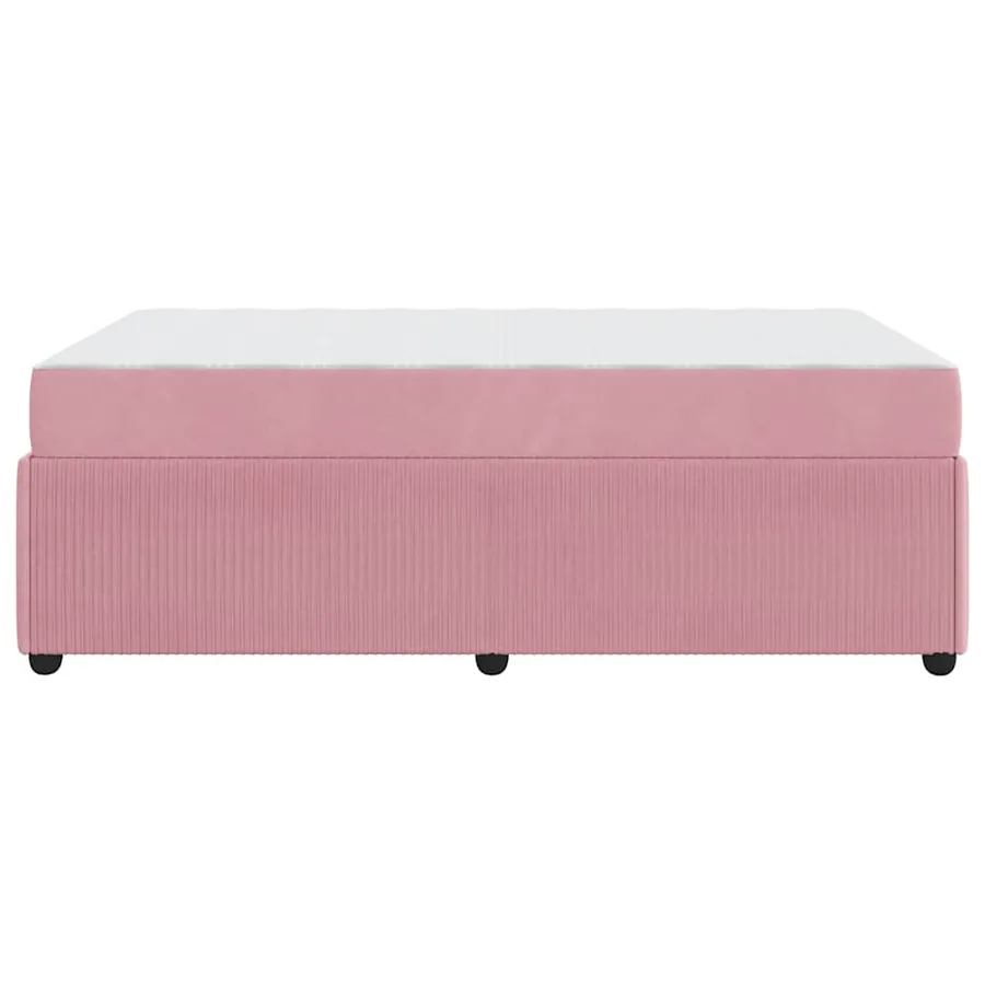 Cadre de lit avec matelas Rose 120 x 200 cm tissu - 6