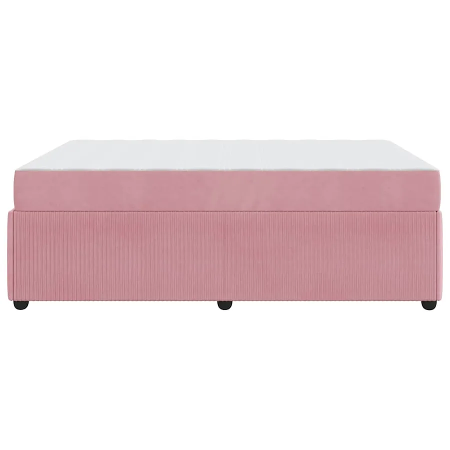 Cadre de lit avec matelas Rose 160 x 200 cm tissu - 6