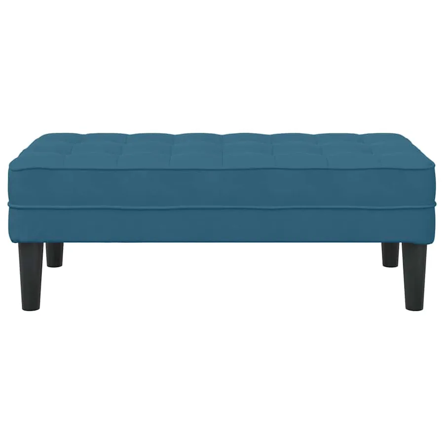 banc avec coussin Bleu 113 x 57 x 39 cm Velours - 4