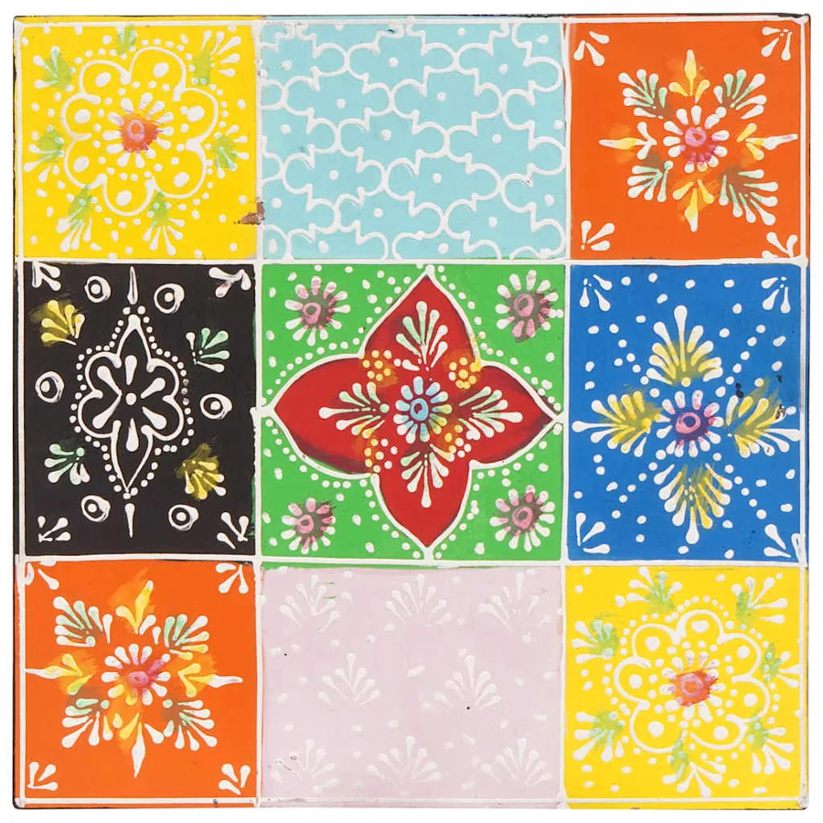 Table carrée 3 pcs Multicolore - 5