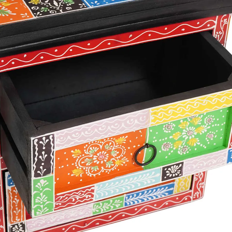 Cabinet de chevet avec tiroir Multicolore 40 x 30 x 40 cm - 7