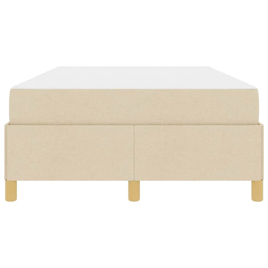 Cadre de lit avec matelas Crème 120 x 190 cm tissu - 5
