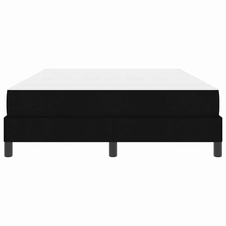 Lit à ressorts avec matelas Noir 140 x 190 cm tissu - 7