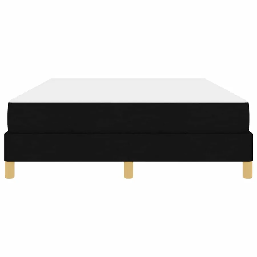 Lit à ressorts avec matelas Noir 140 x 190 cm tissu - 7