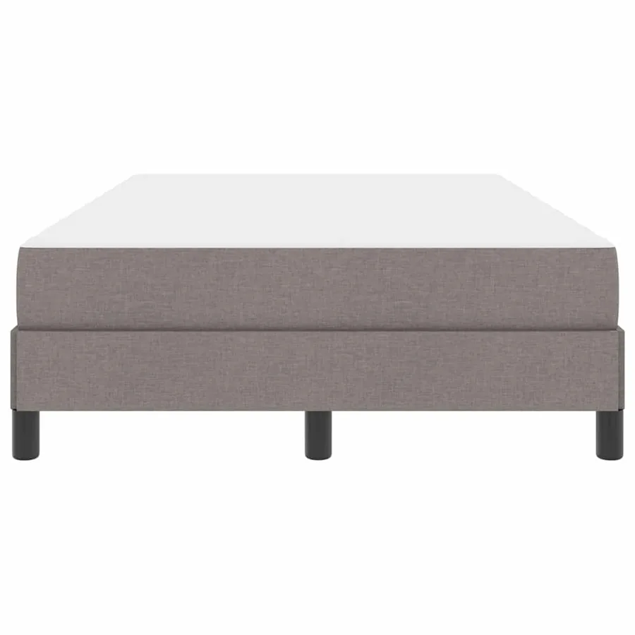 Lit à ressorts avec matelas Taupe 120 x 190 cm tissu - 5