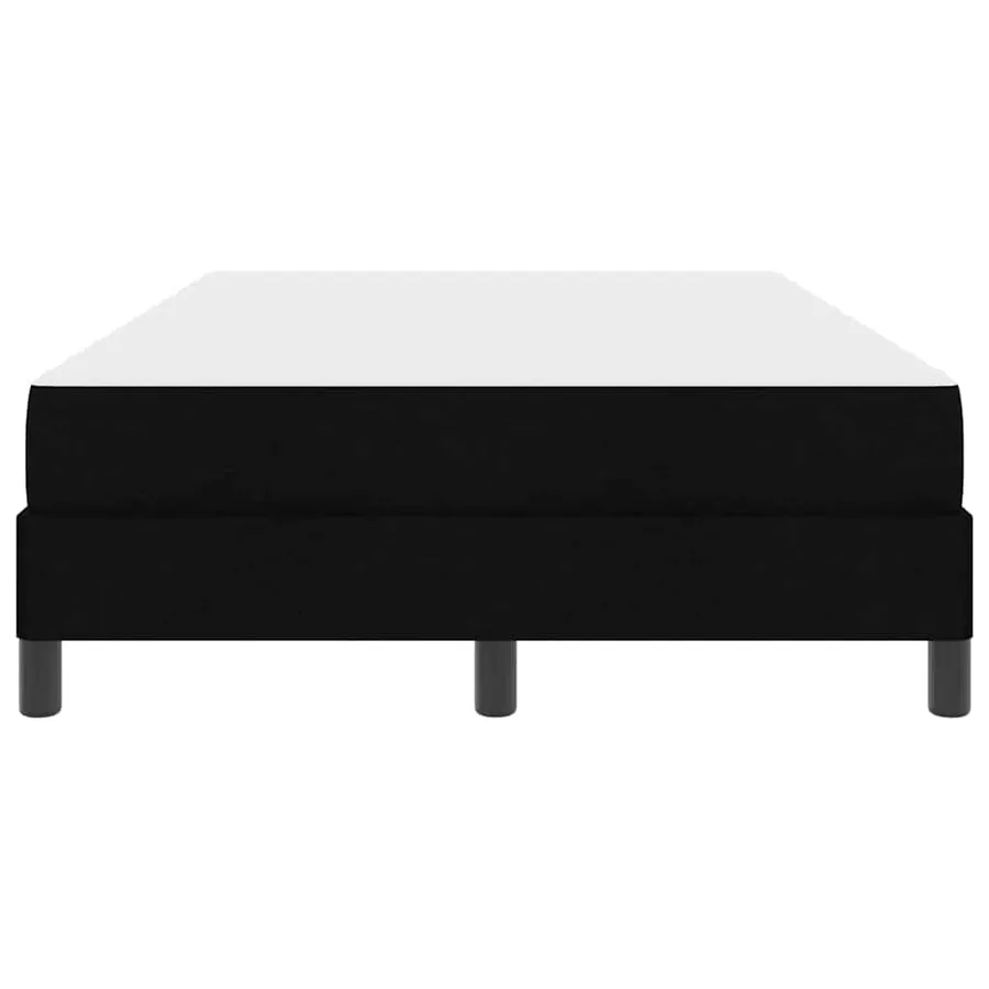 Lit à ressorts avec matelas Noir 120 x 190 cm tissu - 5