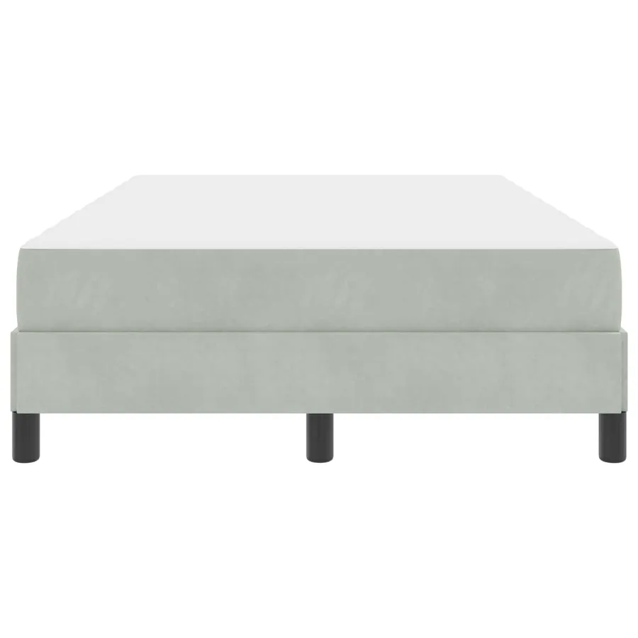 Lit à ressorts avec matelas Gris clair 120 x 190 cm tissu - 6