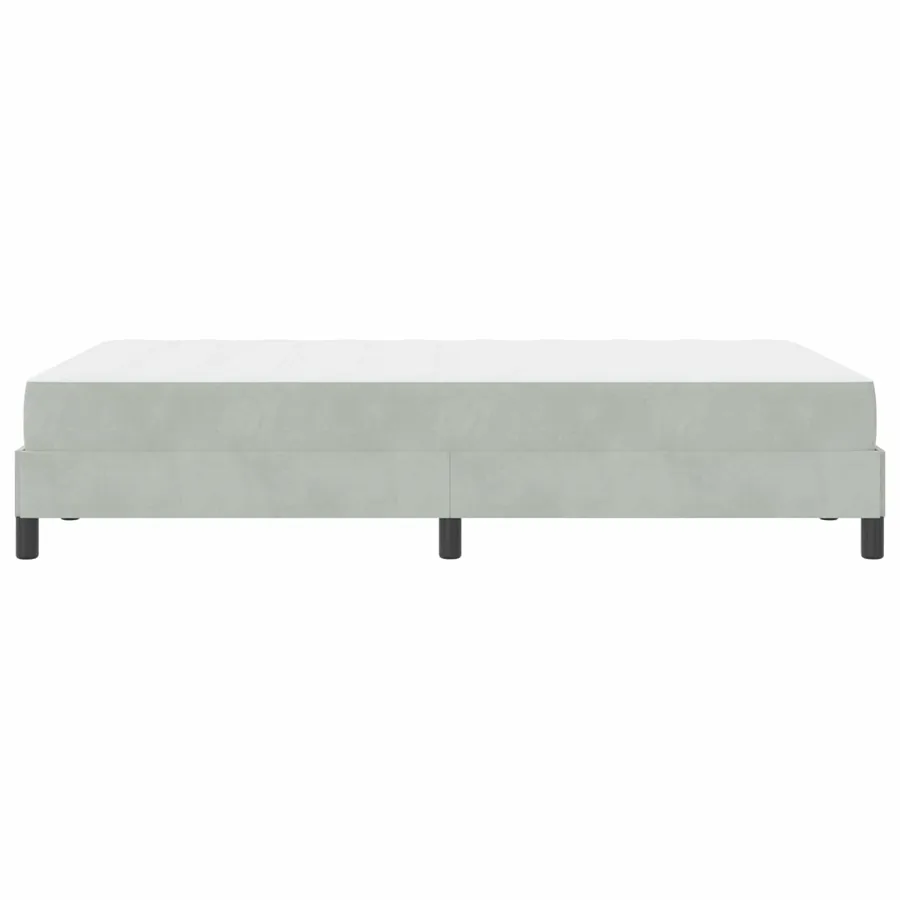 Lit à ressorts avec matelas Gris clair 120 x 190 cm tissu - 7