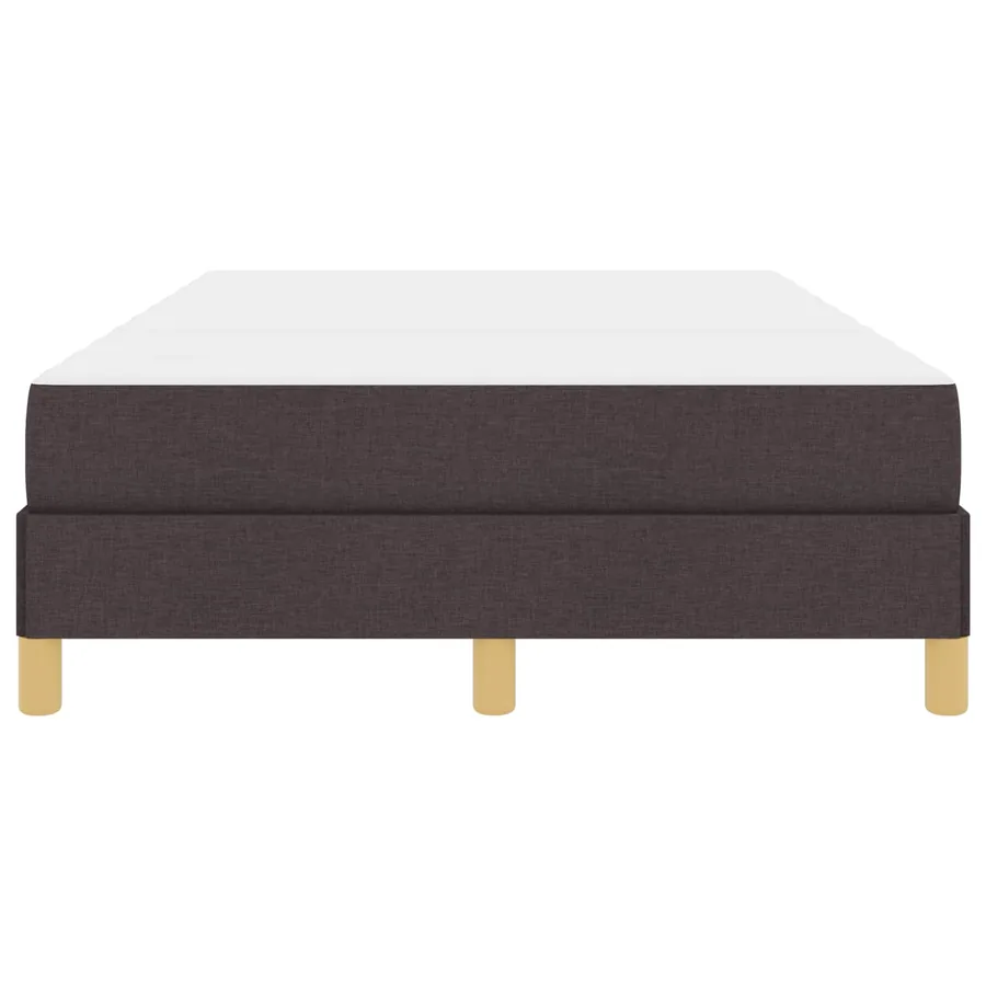 Lit à ressorts avec matelas Marron foncé 120 x 190 cm tissu - 6