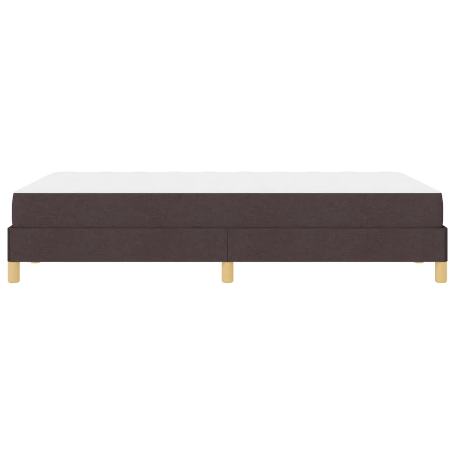 Lit à ressorts avec matelas Marron foncé 120 x 190 cm tissu - 7