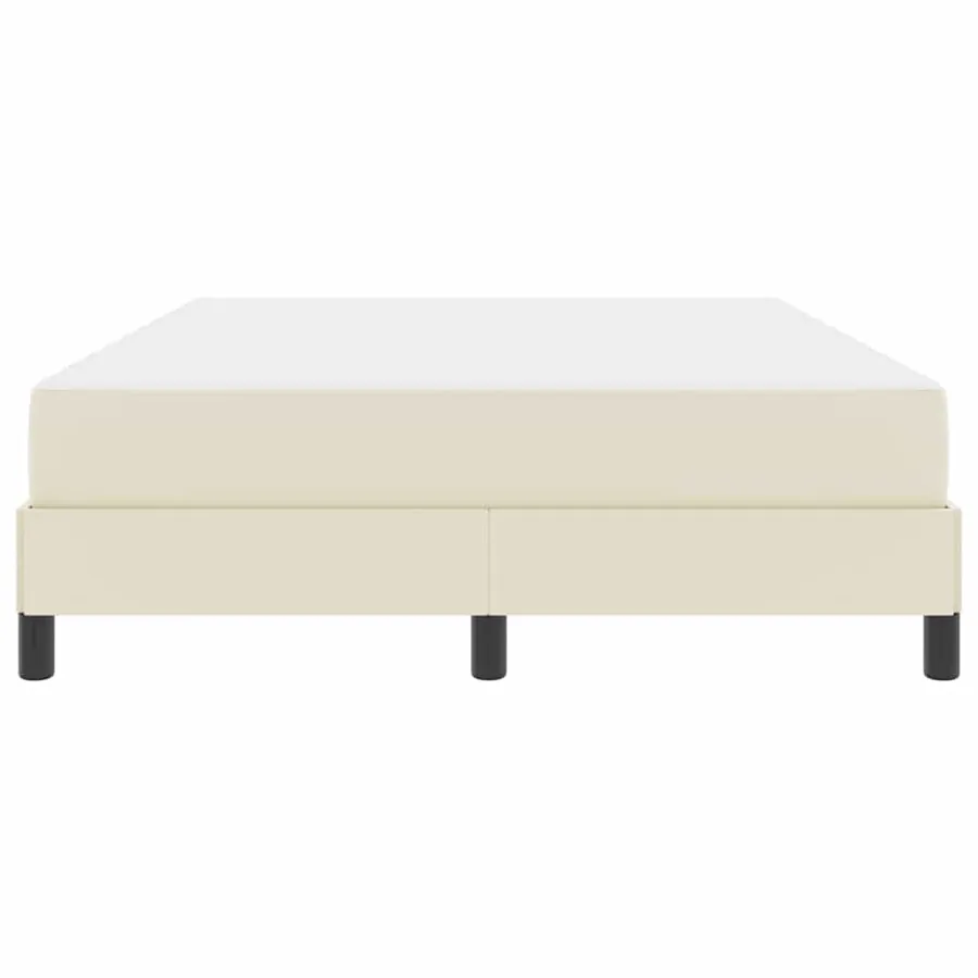 Cadre de lit avec matelas Crème 140 x 200 cm tissu - 7