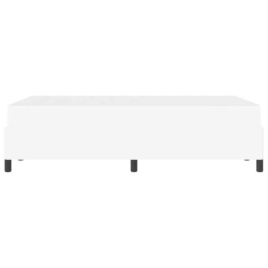 Cadre de lit avec matelas Blanc 120 x 190 cm tissu - 6