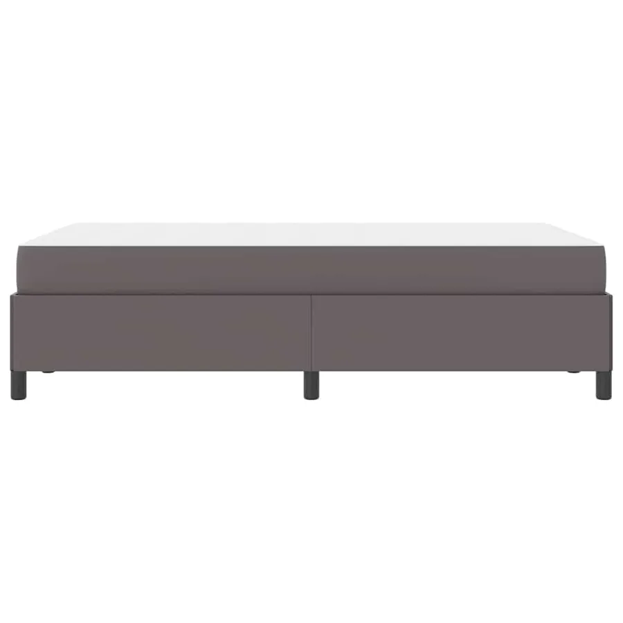 Cadre de lit avec matelas Gris 120 x 190 cm tissu - 6