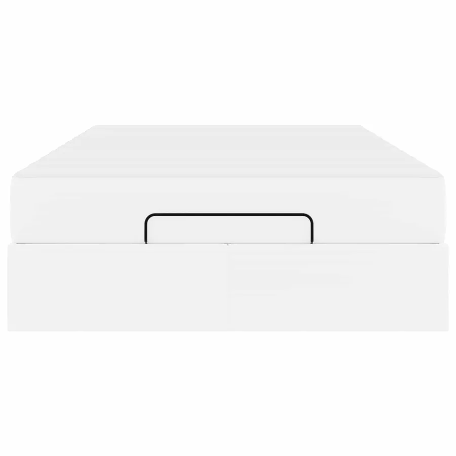 Cadre de lit avec matelas Autre 2 pcs Blanc PVC - 6