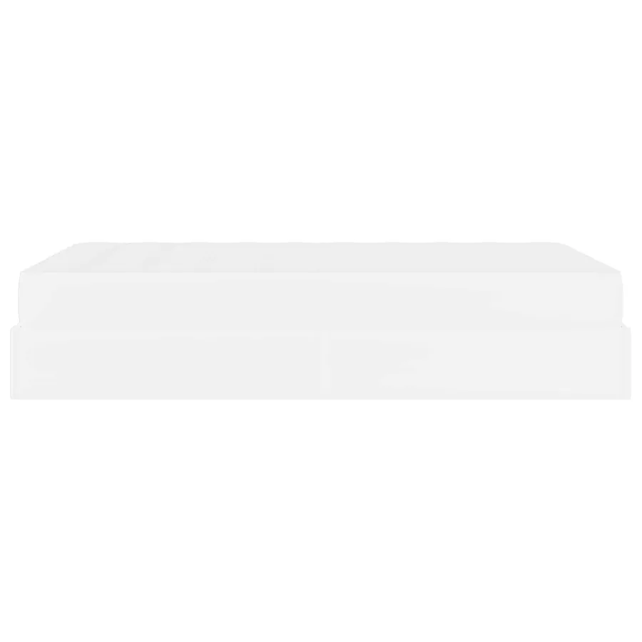 Cadre de lit avec matelas Autre 2 pcs Blanc PVC - 7