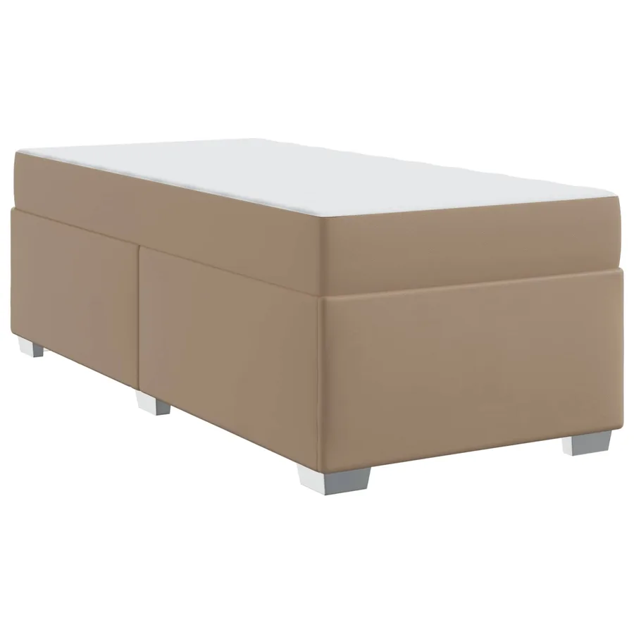 Cadre de lit avec matelas Cappuccino 90 x 200 cm tissu - 2
