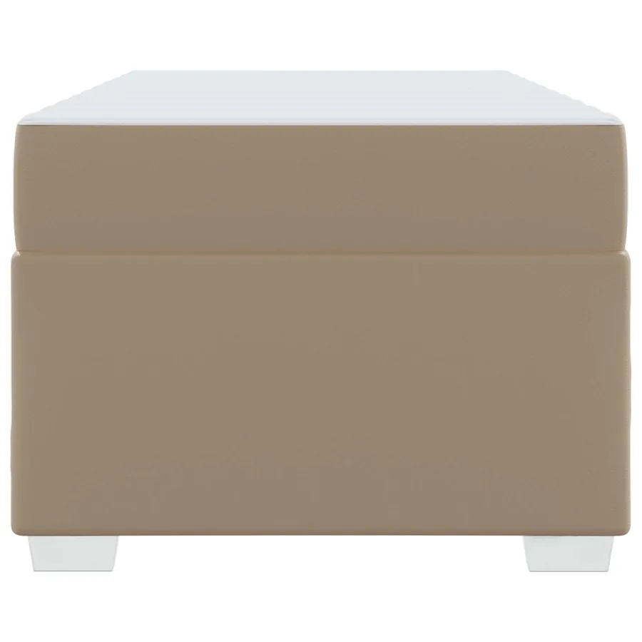 Cadre de lit avec matelas Cappuccino 90 x 200 cm tissu - 6