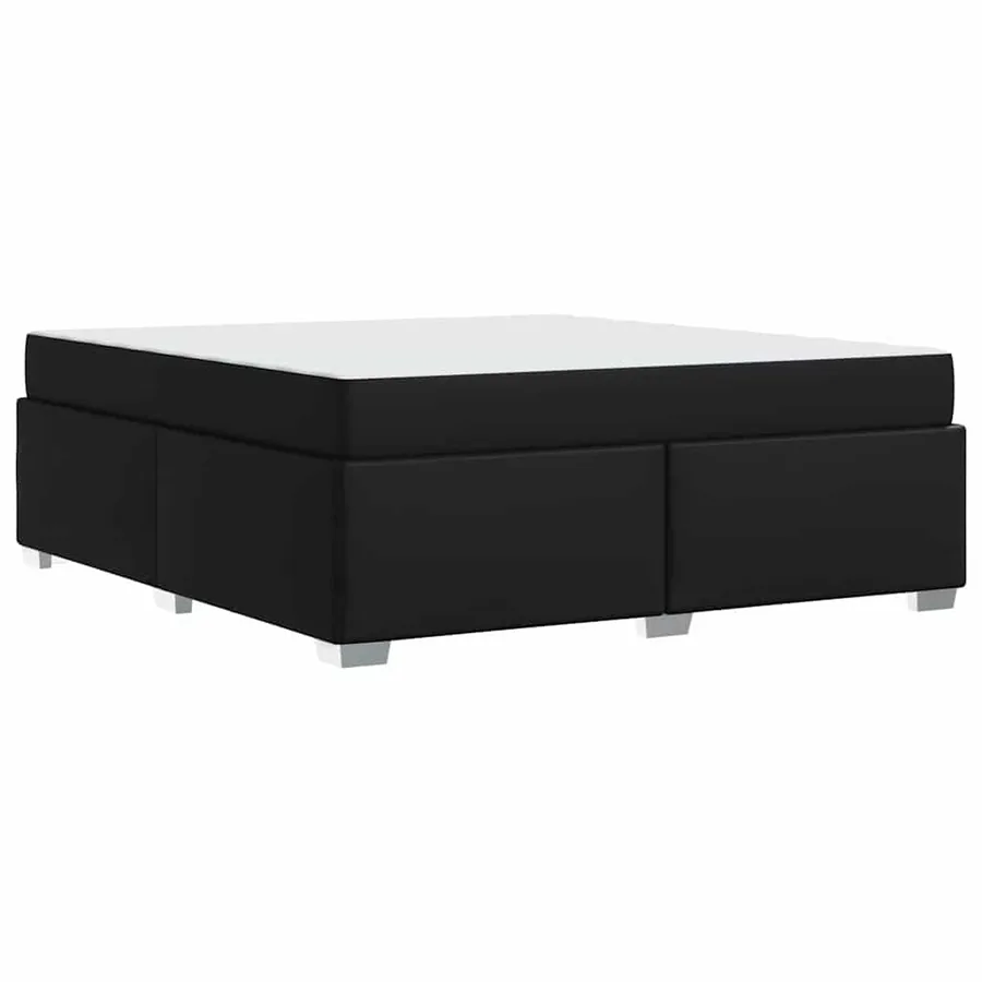 Cadre de lit avec matelas Noir 180 x 200 cm tissu - 7