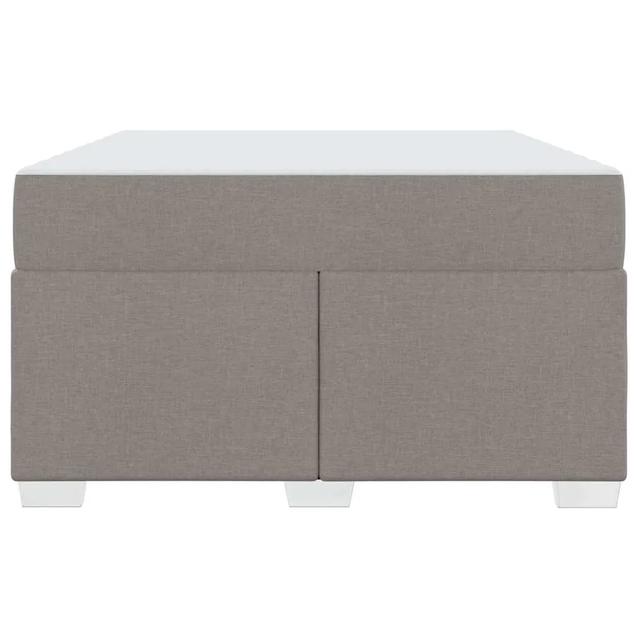 Cadre de lit avec matelas Taupe 120 x 190 cm tissu - 5