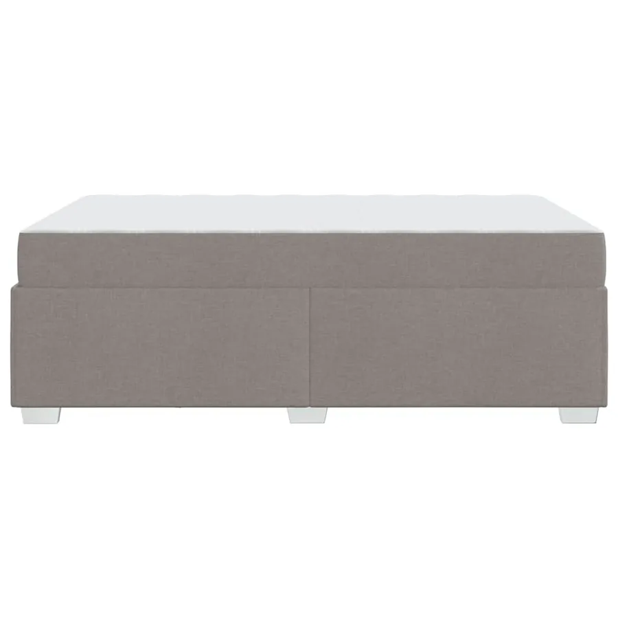 Cadre de lit avec matelas Taupe 120 x 190 cm tissu - 6
