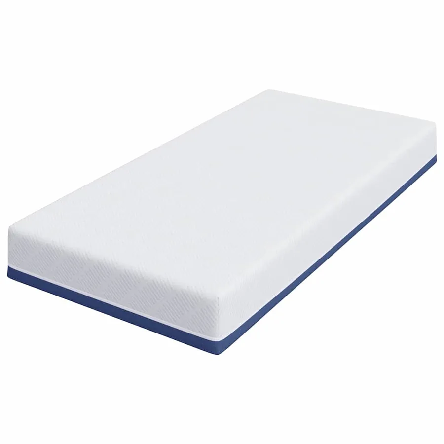 Matelas Blanc et Bleu 90 x 190 cm Tissu jacquard - 4