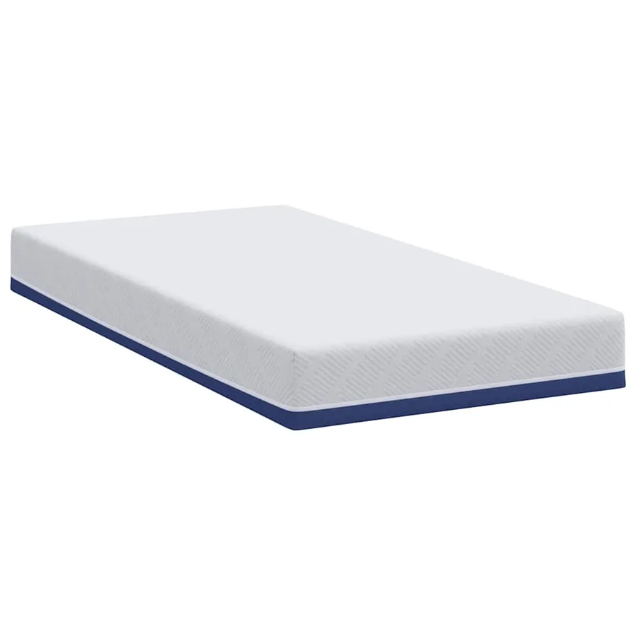 Matelas Blanc et Bleu 90 x 190 cm Tissu jacquard - 5