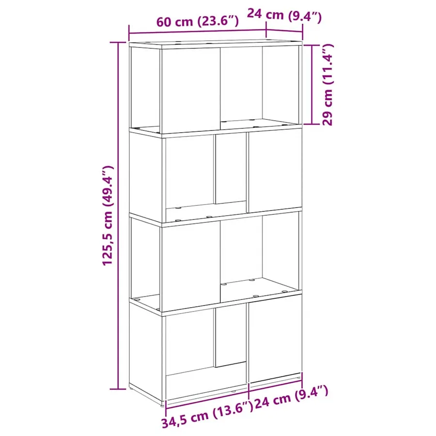 Ensemble meuble TV Marron 60 x 24 x 125,5 cm Bois d'ingénierie - 11