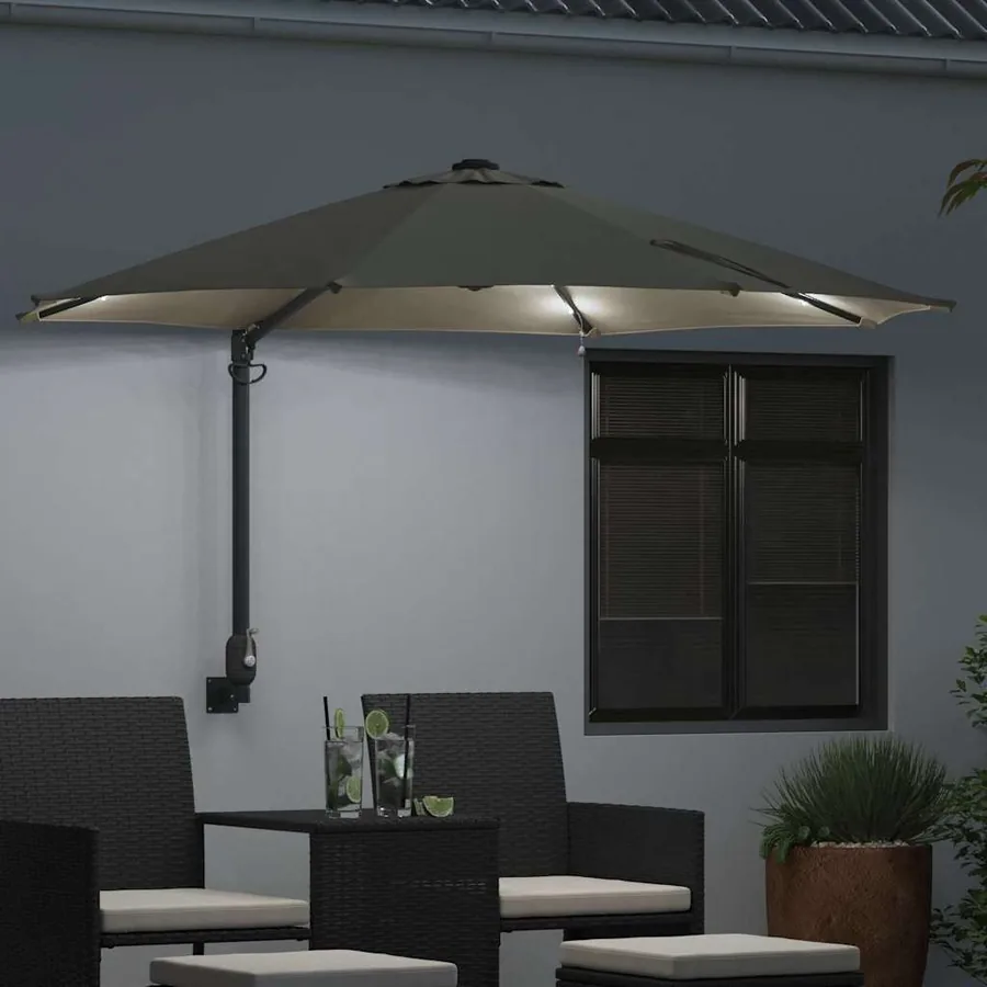 Parasol de jardin Sable 248 x 248 x 148 cm Polyester et Acier - 3