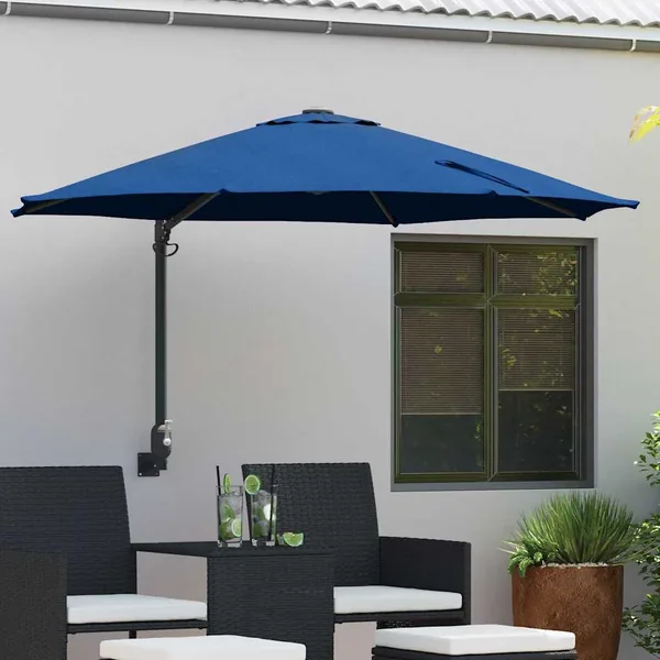Parasol de jardin 248 x 248 x 148 cm Polyester et Acier Azur