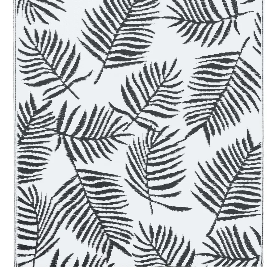Tapis d'extérieur ARAKIL Blanc et noir 120x180 cm PP - 4