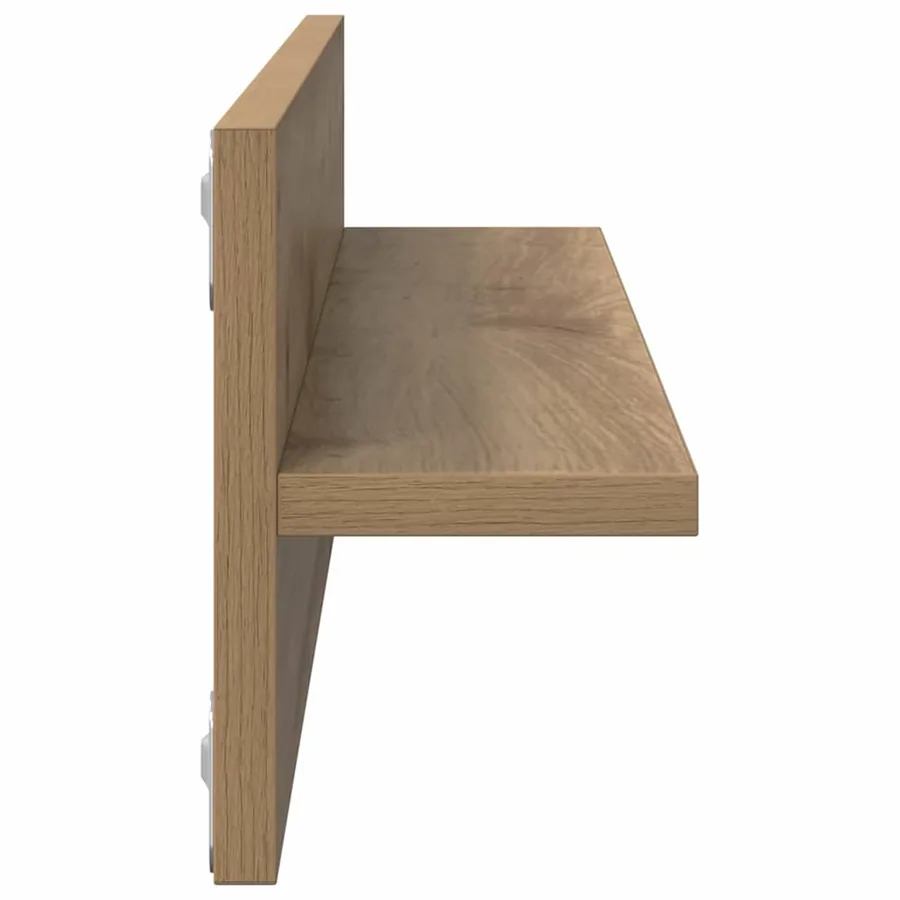 Étagère Murale Montage mural 2 pcs Chêne artisanal - 7
