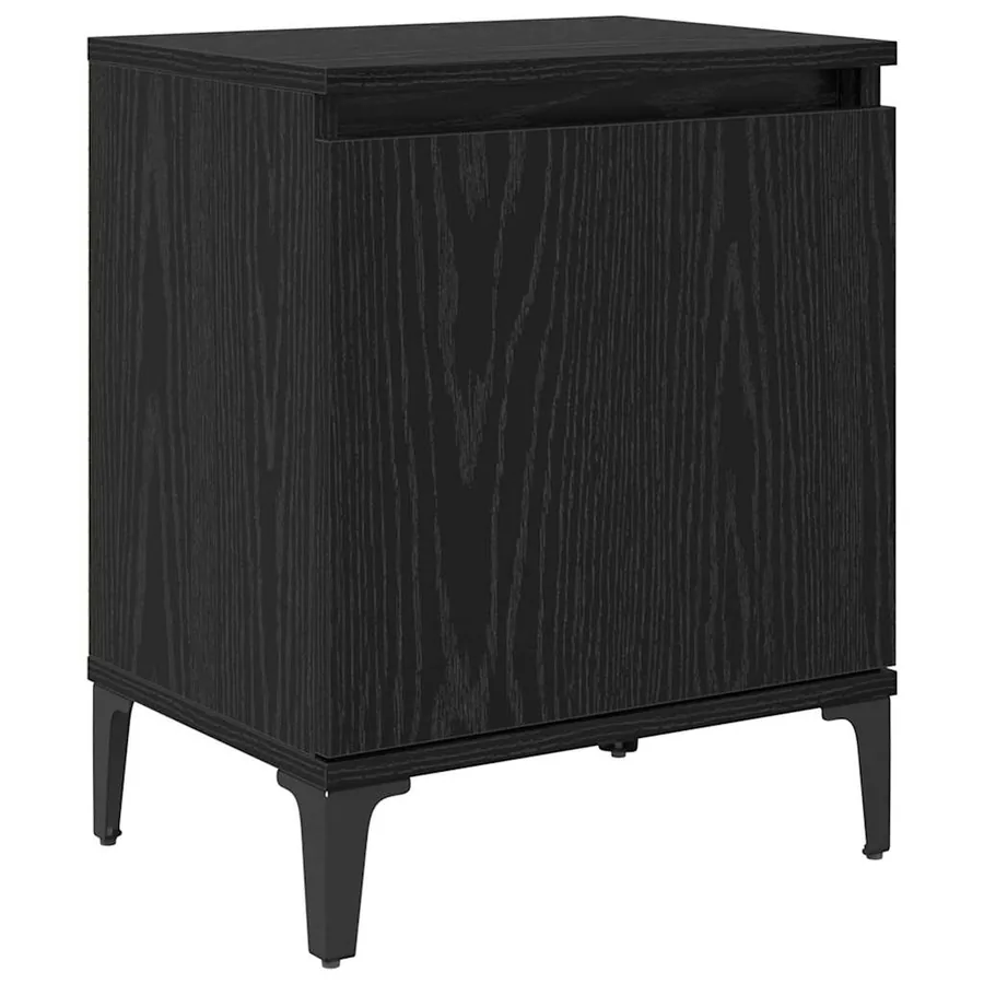 Cabinet de chevet Chêne noir 40 x 30 x 50 cm Bois d'ingénierie - 2