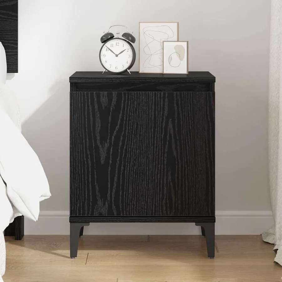 Cabinet de chevet Chêne noir 40 x 30 x 50 cm Bois d'ingénierie - 4