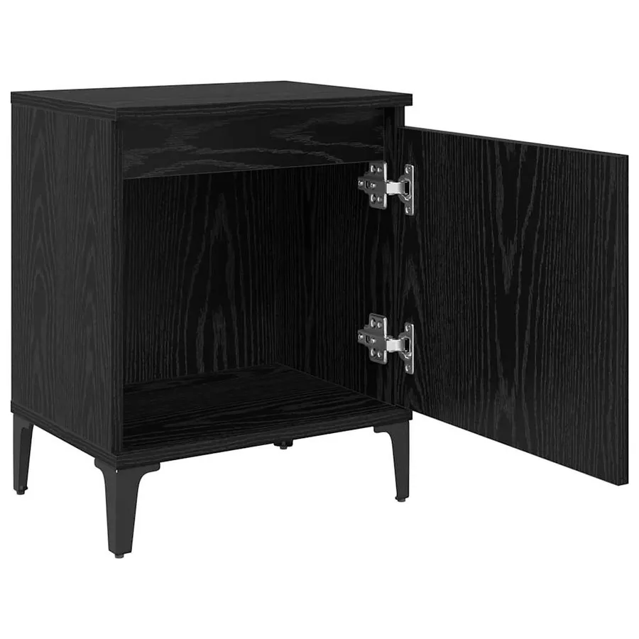 Cabinet de chevet Chêne noir 40 x 30 x 50 cm Bois d'ingénierie - 5