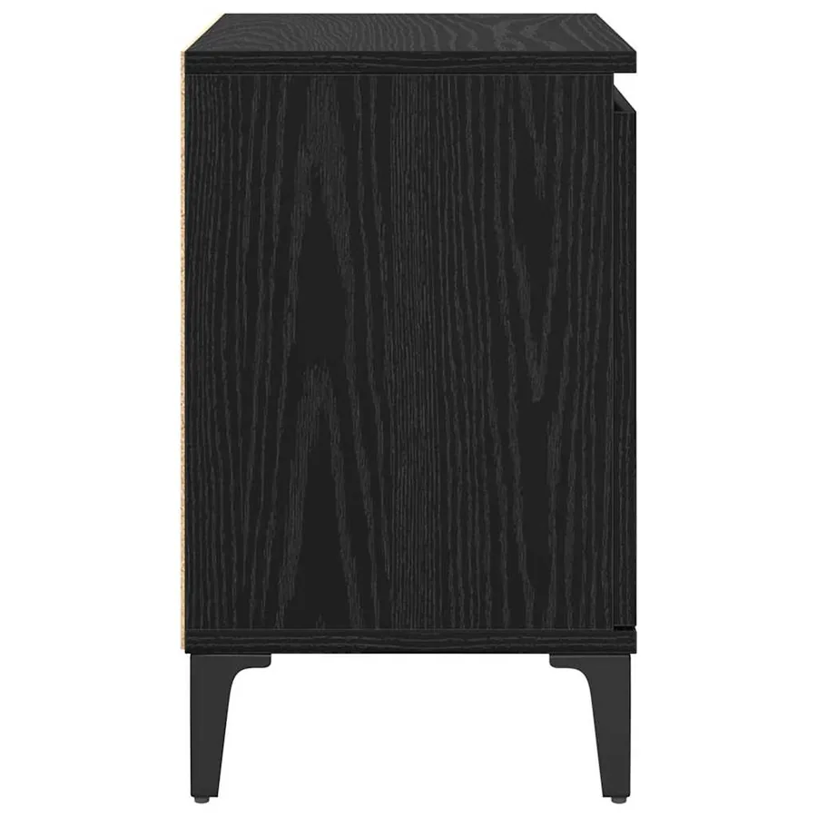 Cabinet de chevet Chêne noir 40 x 30 x 50 cm Bois d'ingénierie - 7