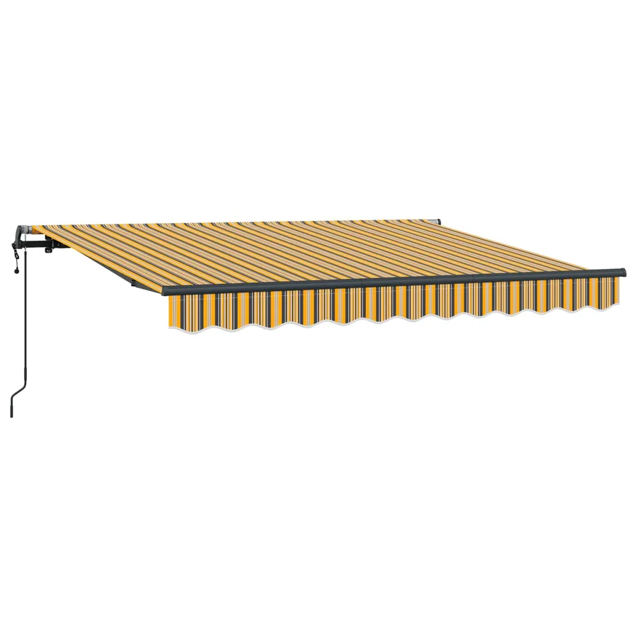 Auvent Rétractable Jaune et Gris 250 x 200 cm tissu - 2