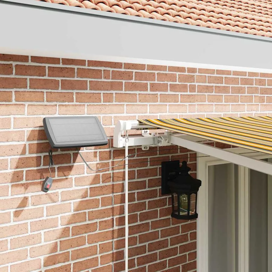 Auvent rétractable Multicolore 500 × 300 cm Tissu et Aluminium - 4
