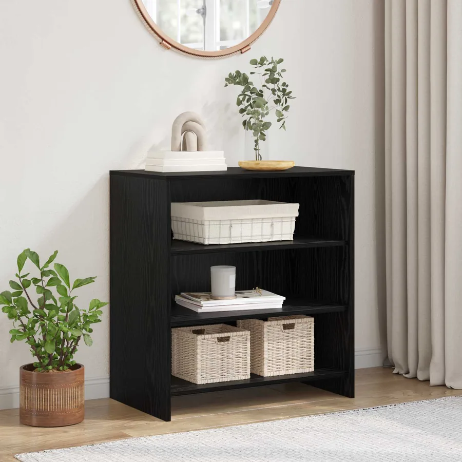 Buffet Noir 70 x 41 x 75 cm Bois d'ingénierie