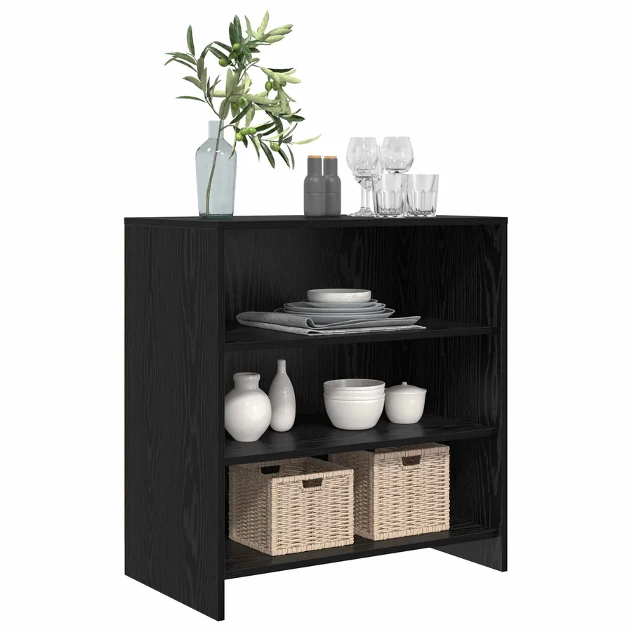 Buffet Noir 70 x 41 x 75 cm Bois d'ingénierie - 3