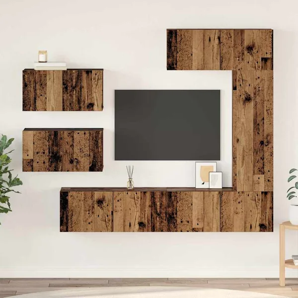 Ensemble meuble TV 6 pcs Bois Ancien Bois d'ingénierie