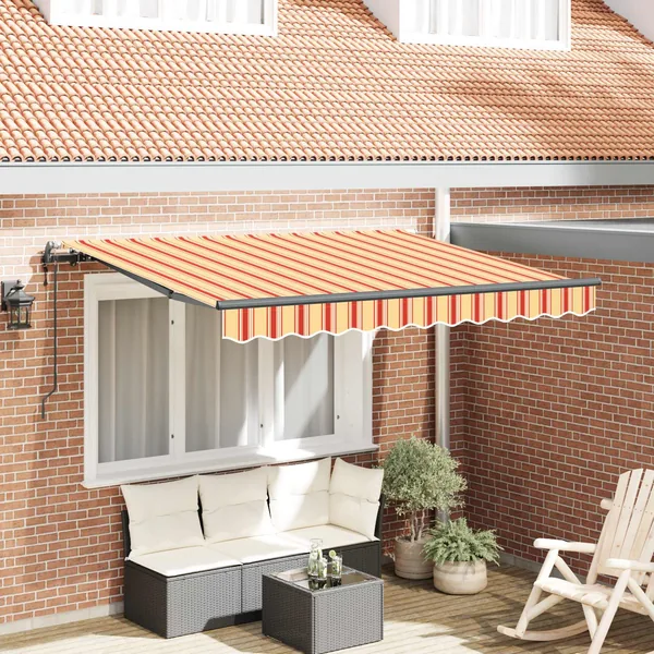 Auvent Rétractable Jaune 300 x 200 cm tissu