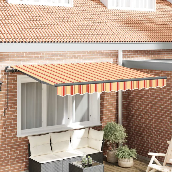 Auvent Rétractable Jaune 300 x 200 cm tissu