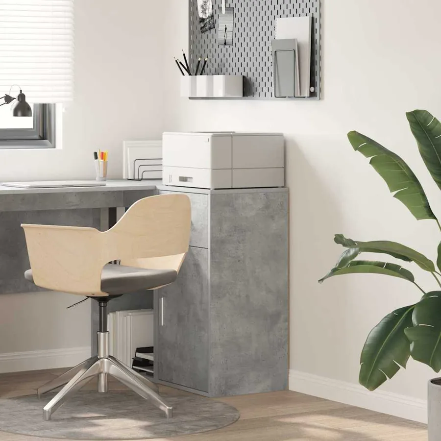 Buffet avec tiroir Gris béton 38 x 34 x 75 cm