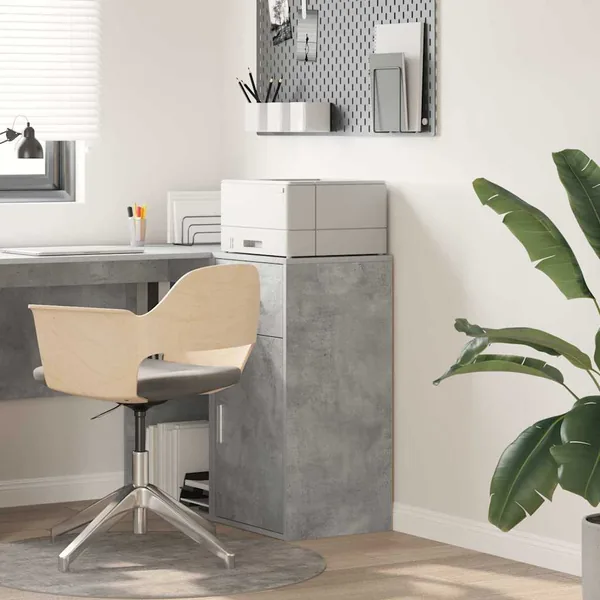 Buffet avec tiroir Gris béton 38 x 34 x 75 cm