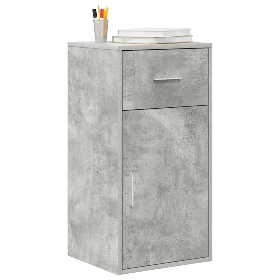Buffet avec tiroir Gris béton 38 x 34 x 75 cm - 3
