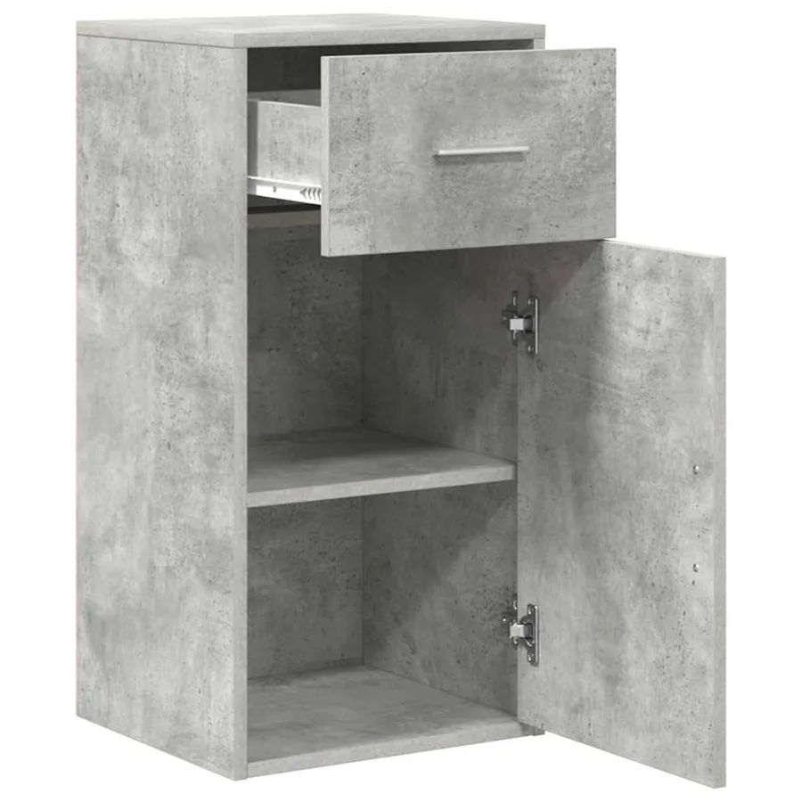 Buffet avec tiroir Gris béton 38 x 34 x 75 cm - 5