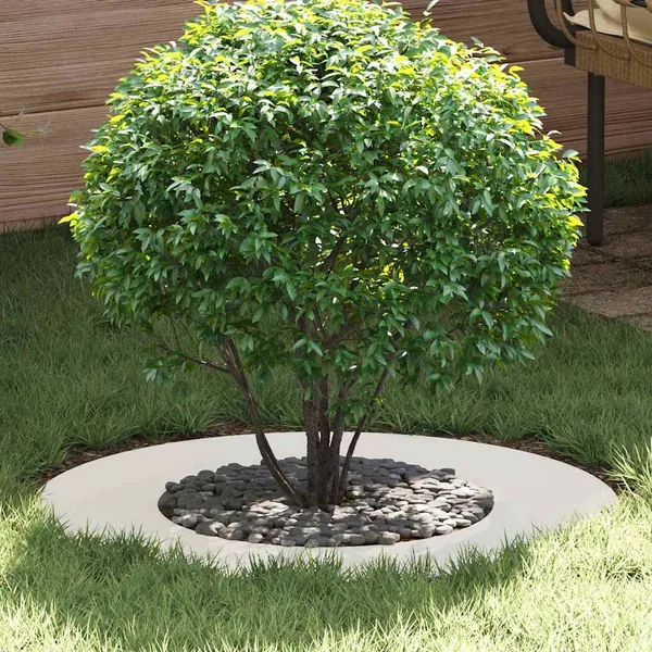 adapté pour anneau d'arbre plat Blanc Ø40/70 cm Acier