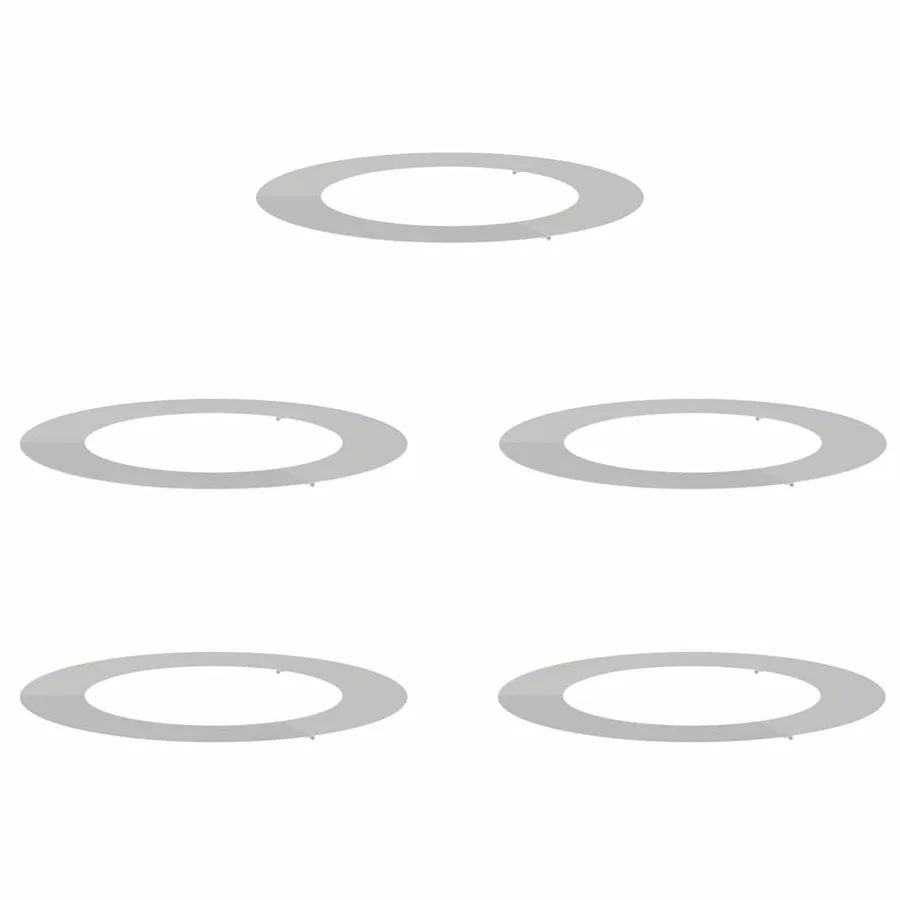 adapté pour anneaux d'arbre plats 5 pc Argent Ø60/90 cm - 2