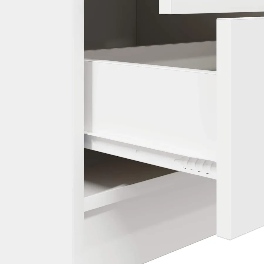 Haut Armoire avec tiroir Blanc 45,5 x 34 x 127 cm - 8